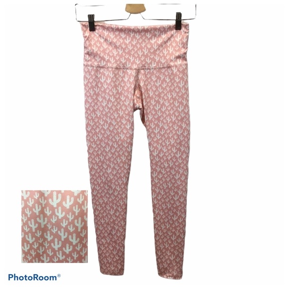 Dirty Blondes Pink Cactus Print Legging - Picture 1 of 10